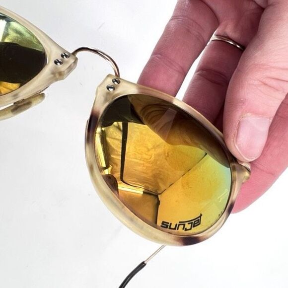 Vintage RARE BOSS x Sunjet Tortoise Mirror‎ Sunglasses Sunnies Austria
